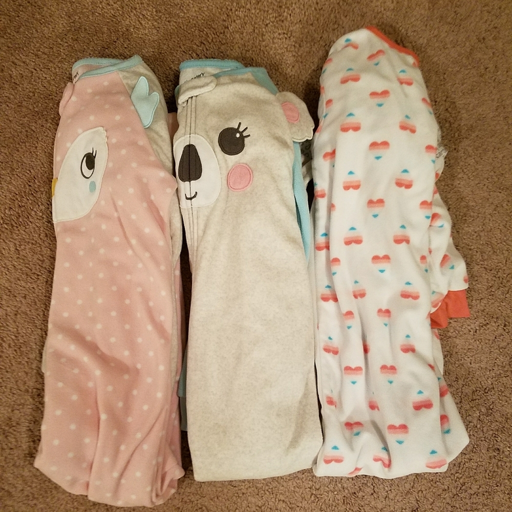 Carter's 5t fleece footie PJ's